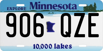 MN license plate 906QZE