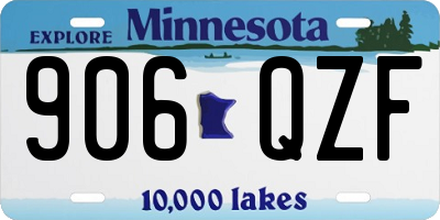 MN license plate 906QZF