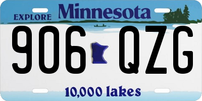 MN license plate 906QZG