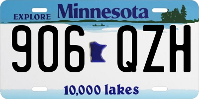 MN license plate 906QZH