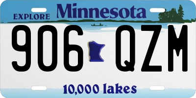 MN license plate 906QZM