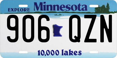 MN license plate 906QZN