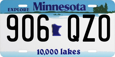 MN license plate 906QZO