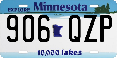 MN license plate 906QZP