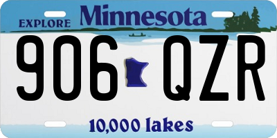 MN license plate 906QZR