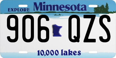 MN license plate 906QZS