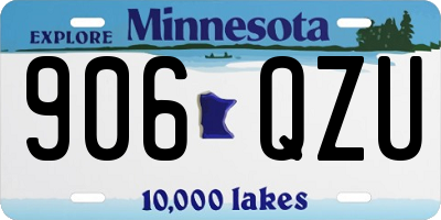 MN license plate 906QZU