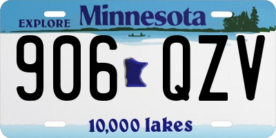 MN license plate 906QZV