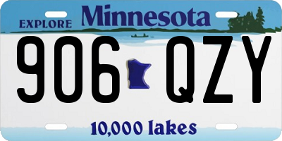MN license plate 906QZY