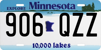 MN license plate 906QZZ