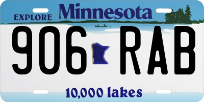 MN license plate 906RAB