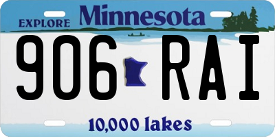 MN license plate 906RAI