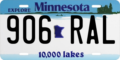 MN license plate 906RAL