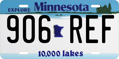 MN license plate 906REF