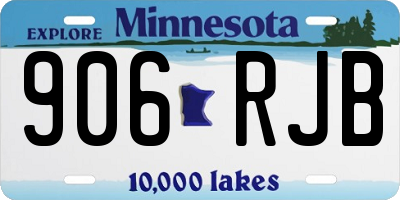 MN license plate 906RJB