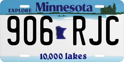 MN license plate 906RJC