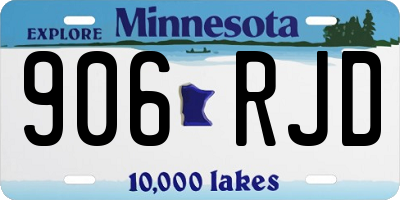 MN license plate 906RJD