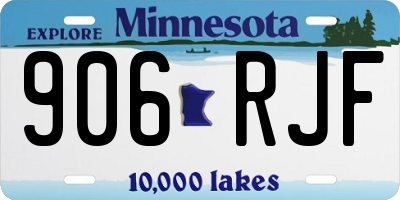 MN license plate 906RJF