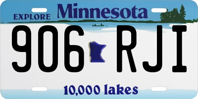 MN license plate 906RJI
