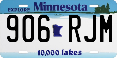 MN license plate 906RJM
