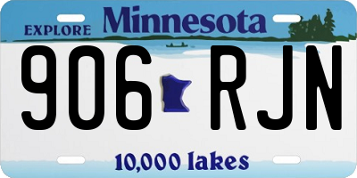 MN license plate 906RJN