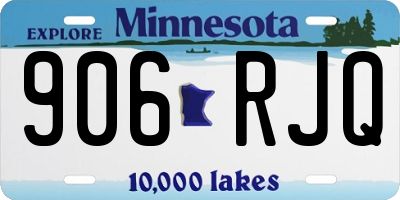 MN license plate 906RJQ