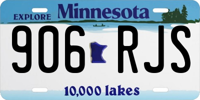 MN license plate 906RJS