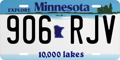 MN license plate 906RJV