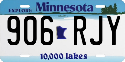 MN license plate 906RJY