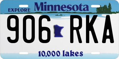 MN license plate 906RKA