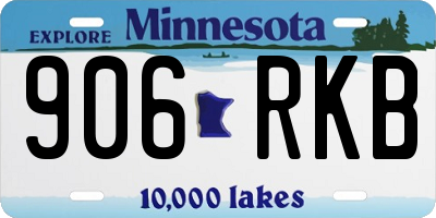 MN license plate 906RKB