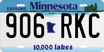 MN license plate 906RKC