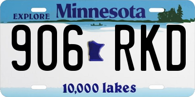 MN license plate 906RKD
