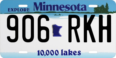 MN license plate 906RKH