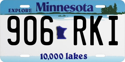 MN license plate 906RKI