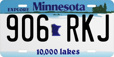 MN license plate 906RKJ