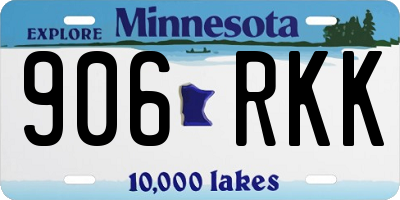 MN license plate 906RKK