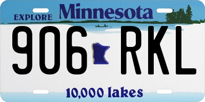 MN license plate 906RKL