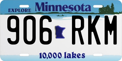 MN license plate 906RKM