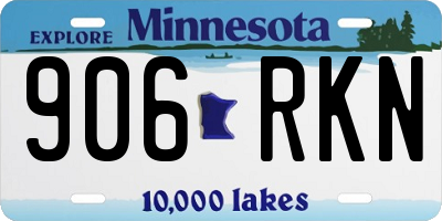 MN license plate 906RKN