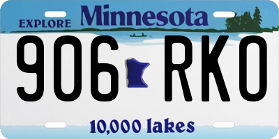 MN license plate 906RKO