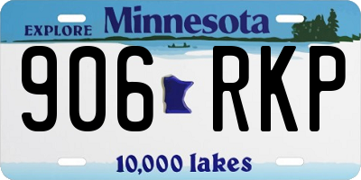MN license plate 906RKP