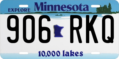 MN license plate 906RKQ