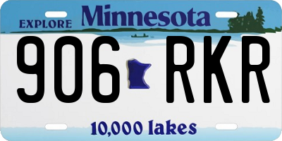 MN license plate 906RKR