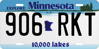 MN license plate 906RKT