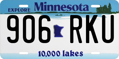 MN license plate 906RKU