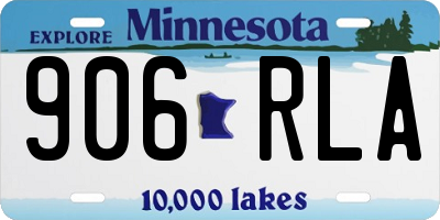 MN license plate 906RLA