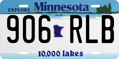 MN license plate 906RLB