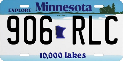 MN license plate 906RLC