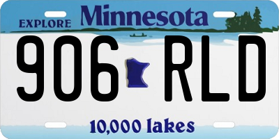 MN license plate 906RLD